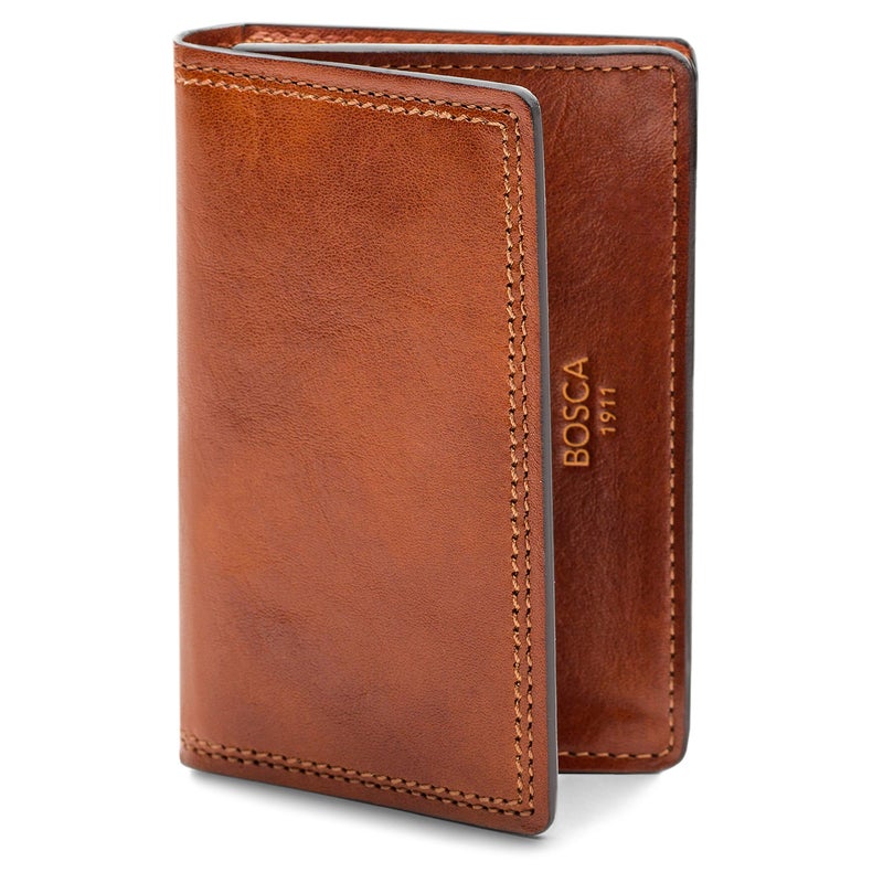 Bosca | Menâ€™s 2 Pocket Card Case Wallet w/I.D. Window in Dolce Italian Leather - Image 1